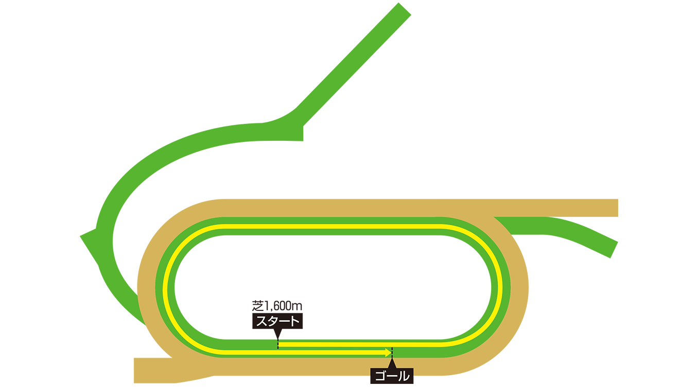 サンタアニタパーク競馬場 コース図