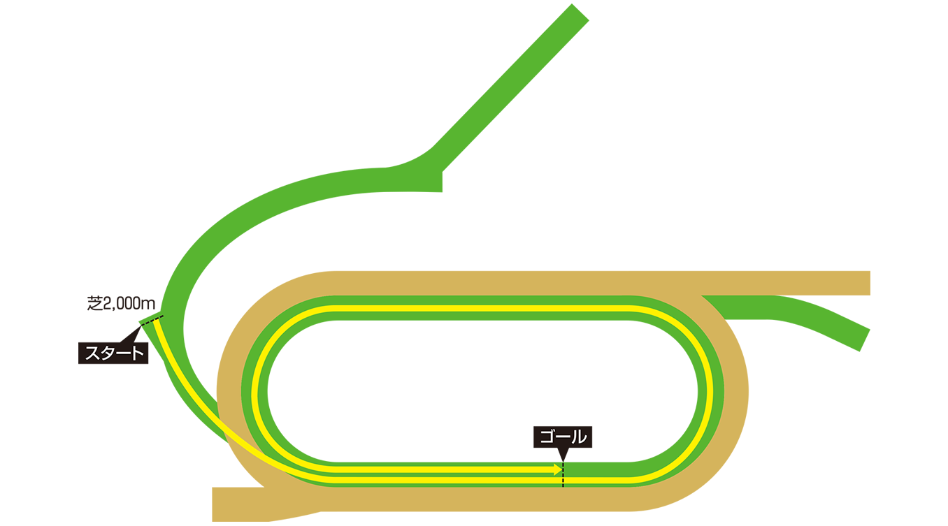 サンタアニタパーク競馬場 コース図