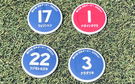 オリジナルゼッケン風缶バッジ