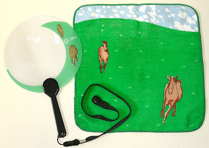 首掛けBIGルーペとお馬のタオルセット