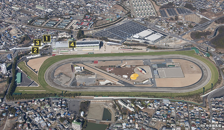 中京競馬場周辺の空撮写真