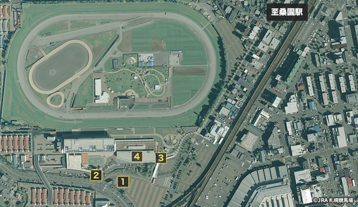 札幌競馬場周辺の空撮写真